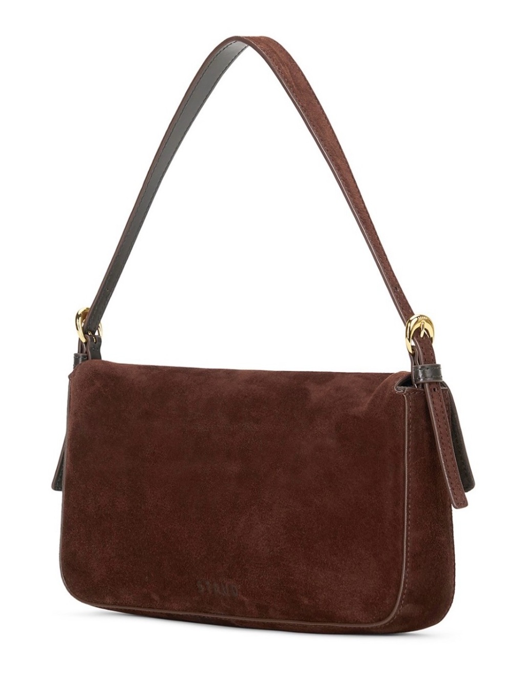 NWT Staud Harlow Suede Shoulder Bag Truffle Suede - Picture 6 of 16